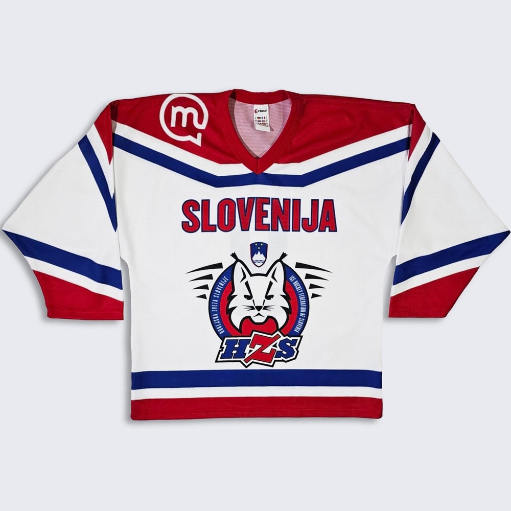 Slovenia Slovenija Vintage Erima Ice Hockey Jersey